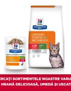 HILL'S Prescription Diet c/d Stress + Metabolic Pui dietă veterinară pisici hrană uscată sistem urinarsistem nervos metabolism 3kg