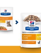 HILL'S Prescription Diet c/d Urinary Care Pui dietă veterinară pisici plic hrană umedă sistem urinar (în sos) bax 85g x 12buc