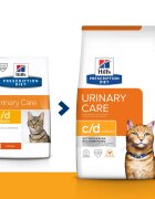 HILL'S Prescription Diet c/d Urinary Pui dietă veterinară pisici hrană uscată afecțiuni urinare c/d Urinary Pui dietă veterinară pisici hrană uscată sistem urinar 400g