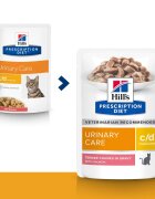 HILL'S Prescription Diet c/d Urinary Somon dietă veterinară pisici plic hrană umedă sistem urinar 85g x 12buc