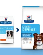 HILL'S Prescription Diet Derm Defense Pui dietă veterinară câini hrană uscată afecțiuni dermatologice Derm Defense Pui dietă veterinară câini hrană uscată piele & blana 4kg