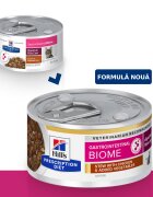 HILL'S Prescription Diet Gastrointestinal Biome Pui cu Legume dietă veterinară pisici conservă hrană umedă sistem digestiv 82g