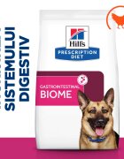 HILL'S Prescription Diet Gastrointestinal Biome Pui dietă veterinară câini hrană uscată afecțiuni digestive Gastrointestinal Biome Pui dietă veterinară câini hrană uscată sistem digestiv 4kg