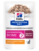 HILL'S Prescription Diet Gastrointestinal Biome Pui dietă veterinară plic hrană umedă pisici sistem digestiv & probiotice bax 85g x 12buc