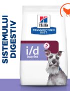HILL'S Prescription Diet i/d Digestive Care Low Fat Pui dietă veterinară câini hrană uscată sensibilități digestive i/d Digestive Care Low Fat Pui dietă veterinară câini hrană uscată sistem digestiv 1.5kg