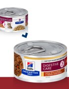 HILL'S Prescription Diet i/d Sensitive Digestive Care Pui cu Legume dietă veterinară pisici conservă hrană umedă sistem digestiv 82g