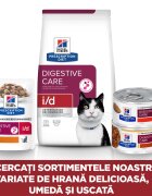 HILL'S Prescription Diet i/d Sensitive Digestive Care Pui cu Legume dietă veterinară pisici conservă hrană umedă sistem digestiv 82g