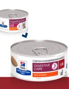 HILL'S Prescription Diet i/d Sensitive Digestive Care Pui dietă veterinară pisici conservă hrană umedă sistem digestiv 156g