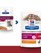 HILL'S Prescription Diet i/d Sensitive Digestive Care Pui dietă veterinară pisici plic hrană umedă sistem digestiv 85g x 12buc