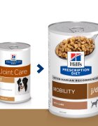 HILL'S Prescription Diet j/d Mobility Pui dietă veterinară câini conservă hrană umedă afecțiuni articulare 370g