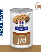 HILL'S Prescription Diet j/d Mobility Pui dietă veterinară câini conservă hrană umedă afecțiuni articulare 370g