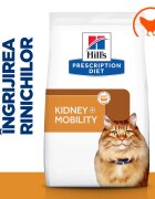 HILL'S Prescription Diet k/d+j/d Kidney Care + Mobility Pui dietă veterinară pisici hrană uscată afecțiuni renale și articulare k/d+j/d Kidney Care + Mobility Pui dietă veterinară pisici hrană uscată sistem renal sistem