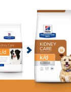 HILL'S Prescription Diet k/d Kidney Care dietă veterinară câini hrană uscată afecțiuni renale k/d Kidney Care dietă veterinară câini hrană uscatăsistem renal 4kg