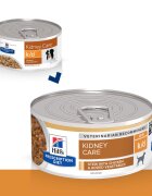 HILL'S Prescription Diet k/d Kidney Care Pui cu Legume dietă veterinară câini conservă hrană umedă afecțiuni renale 156g