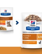 HILL'S Prescription Diet k/d Kidney Care Pui dietă veterinară pisici plic hrană umedă sistem renal (în sos) 85g x 12buc