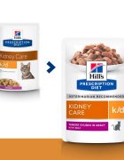 HILL'S Prescription Diet k/d Kidney Care Vită dietă veterinară pisici plic hrană umedă sistem renal 85g x 12buc