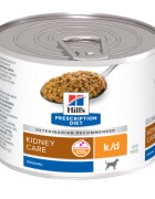 HILL'S Prescription Diet K/D XS-XL Pui dietă veterinară conservă hrană umedă câini sistem renal (pate) 200g