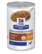 HILL'S Prescription Diet K/D XS-XL Pui dietă veterinară conservă hrană umedă câini sistem renal (pate) 350g