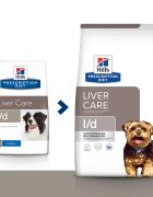 HILL'S Prescription Diet l/d dietă veterinară câini hrană uscată afecțiuni hepatice l/d Liver Care dietă veterinară câini hrană uscată sistem hepatic 4kg
