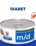 HILL'S Prescription Diet m/d Diabetes Care Pui dietă veterinară pisici conservă hrană umedă metabolism (obezitate si diabet) (în sos) 156g