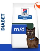 HILL'S Prescription Diet m/d Diabetes Care Pui dietă veterinară pisici hrană uscată afecțiuni metabolice (diabet) m/d Diabetes Care Pui dietă veterinară pisici hrană uscată metabolism (diabet) 3kg