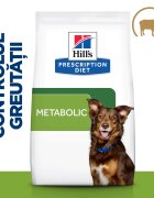 HILL'S Prescription Diet Metabolic Miel cu Orez dietă veterinară câini hrană uscată afecțiuni metabolice (obezitate) Metabolic Miel cu Orez dietă veterinară câini hrană uscată metabolism (obezitate si diabet) 12kg