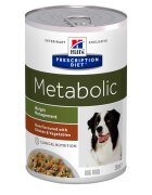 HILL'S Prescription Diet Metabolic Pui cu Legume dietă veterinară câini conservă hrană umedă afecțiuni metabolice (obezitate) Metabolic Mini Pui cu Legume dietă veterinară câini conservă hrană umedă metabolism (obezitate