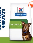 HILL'S Prescription Diet Metabolic Pui dietă veterinară câini hrană uscată afecțiuni metabolice (obezitate) Metabolic Pui dietă veterinară câini hrană uscată metabolism (obezitate si diabet) 12kg