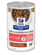 HILL'S Prescription Diet On - Care Stew XS-XL Pui și Tocană de Legume dietă veterinară conservă hrană umedă câini convalescență (în sos) 354g