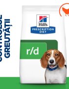 HILL'S Prescription Diet r/d Weight Loss Pui dietă veterinară câini hrană uscată scădere în greutate r/d Weight Loss Pui dietă veterinară câini hrană uscată metabolism (obezitate si diabet) 1.5kg