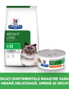 HILL'S Prescription Diet r/d Wheight Loss Pui dietă veterinară pisici hrană uscată scădere în greutate r/d Wheight Loss Pui dietă veterinară pisici hrană uscată metabolism (obezitate si diabet) 1.5kg