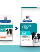 HILL'S Prescription Diet t/d Dental Care Pui dietă veterinară câini hrană uscată afecțiuni dentare t/d Dental Care Pui dietă veterinară câini hrană uscată sensibilități dentare 10kg