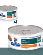 HILL'S Prescription Diet w/d Multi-Benefit Pui dietă veterinară pisici conservă hrană umedă metabolism (obezitate si diabet) 156g