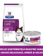 HILL'S Prescription Diet y/d Thyroid Care dietă veterinară pisici hrană uscată afecțiuni tiroidiene y/d Thyroid Care dietă veterinară pisici hrană uscată metabolism ( obezitate si diabet) 1.5kg