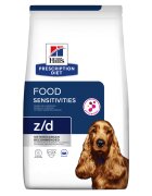 HILL'S Prescription Diet z/d Food Sensitivities dietă veterinară câini hrană uscată afecțiuni dermatologice și digestive z/d Food Sensitivities dietă veterinară câini hrană uscată piele & blana sistem digestiv 3kg