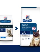 HILL'S Prescription Diet z/d Food Sensitivities dietă veterinară pisici hrană uscată afecțiuni dermatologice și digestive z/d Food Sensitivities dietă veterinară pisici hrană uscată piele & blana sistem digestiv 1.5kg