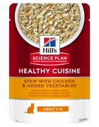 HILL'S Science Plan Healthy Cuisine Pui și Tocană de Legume plic hrană umedă pisici 80g Healthy Cuisine Pui și Tocană de Legume plic hrană umedă pisici bax 80g x 12buc