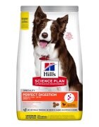 HILL'S Science Plan HILL'S SP Perfect Digestion Medium Adult Pui cu Orez Brun hrană uscată câini sensibilități digestive 14kg
