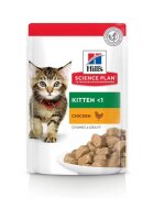 HILL'S Science Plan Kitten Pui plic hrană umedă pisici junior (în sos) 85g Kitten Pui plic hrană umedă pisici junior (în sos) bax 85g x 12buc