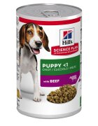 HILL'S Science Plan Puppy XS-XL Vită conservă hrană umedă câini junior (în aspic) 370g