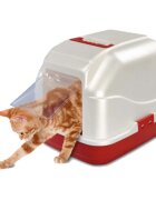 Imac My Cat Mixt litieră acoperită pisici alb și roșu 50x40x40 cm