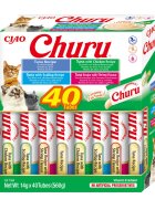 Inaba Churu Creamy Varieties Ton și Fructe de Mare cutie recompense fără cereale pisici (piure) 560g