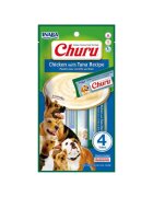 Inaba Churu Creamy XS-XL Pui și Ton plic recompense fără cereale câini (piure) 56g