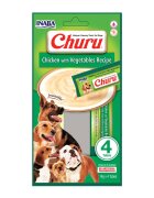 Inaba Churu Dog Pui cu Legume recompense lichide monoproteice fără cereale câini topping cremos 14g x 4