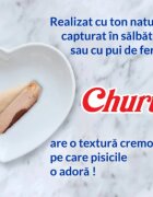 Inaba Churu Hairball Control Somon punguță recompense fără cereale pisici limitarea ghemurilor de blană (piure) 56g