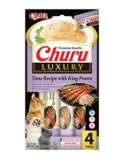 Inaba Churu Luxury Ton și Creveți plic recompense fără cereale pisici (piure) 56g