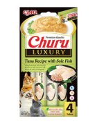 Inaba Churu Luxury Ton și Limbă-de-mare plic recompense fără cereale pisici (piure) 56g