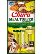 Inaba Churu Meal Topper XS-XL Pui și dovleac plic tub recompense fără cereale câini (piure) 56g