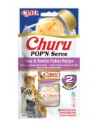 Inaba Churu Pop'n Serve Ton și Fulgi de Bonito bol hrană umedă fără cereale pisici (în aspic) 70g