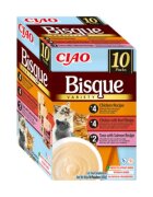 Inaba Ciao Bisque Variety Pui și Vită cutie hrană umedă fără cereale pisici (piure) 400g